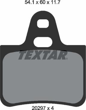 Textar 2029703 - Комплект спирачно феродо, дискови спирачки vvparts.bg