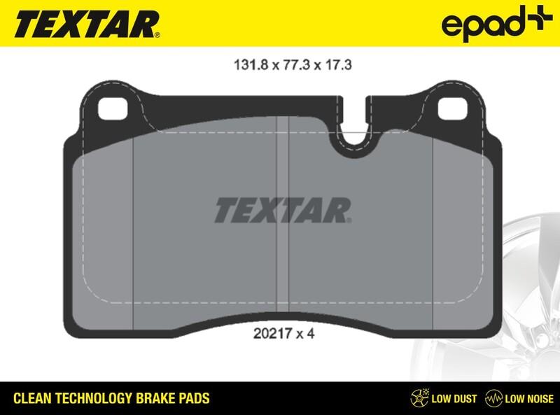 Textar 2021701CP - Комплект спирачно феродо, дискови спирачки vvparts.bg