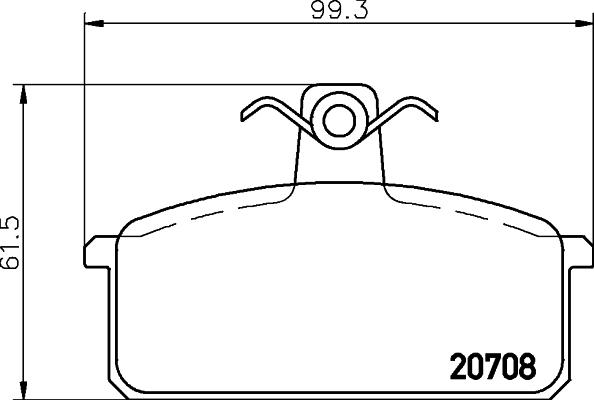 Textar 2070801 - Комплект спирачно феродо, дискови спирачки vvparts.bg