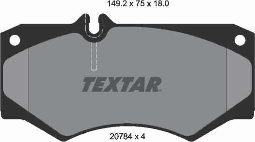 Textar 2078401 - Комплект спирачно феродо, дискови спирачки vvparts.bg