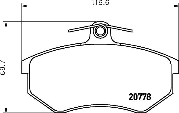 Textar 2077802 - Комплект спирачно феродо, дискови спирачки vvparts.bg