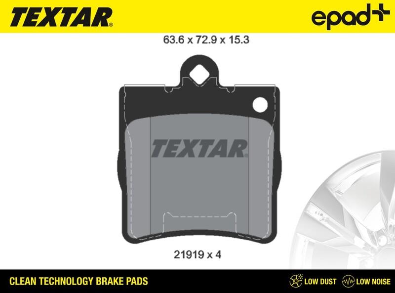 Textar 2191901CP - Комплект спирачно феродо, дискови спирачки vvparts.bg