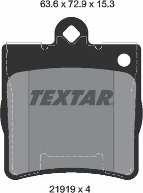Textar 2191901 - Комплект спирачно феродо, дискови спирачки vvparts.bg