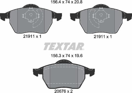 Textar 89012400 - Спирачен комплект, дискови спирачки vvparts.bg