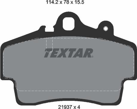 Textar 2193702 - Комплект спирачно феродо, дискови спирачки vvparts.bg