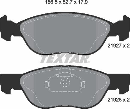 Textar 89012600 - Спирачен комплект, дискови спирачки vvparts.bg