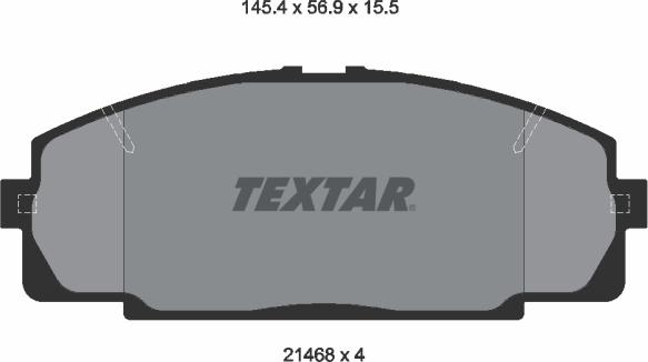 Textar 2146806 - Комплект спирачно феродо, дискови спирачки vvparts.bg