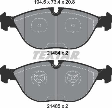 Textar 2148401 - Комплект спирачно феродо, дискови спирачки vvparts.bg