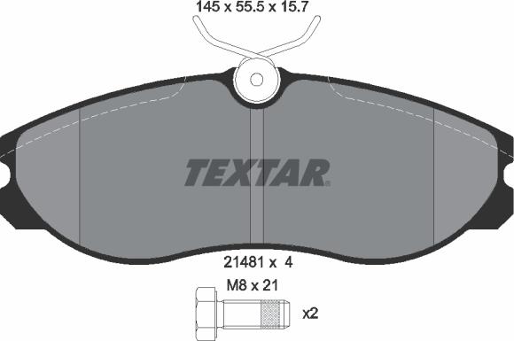 Textar 89011300 - Спирачен комплект, дискови спирачки vvparts.bg