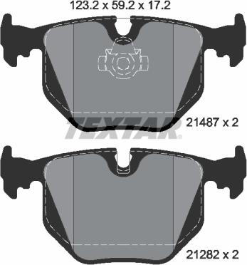 Textar 2148703 - Комплект спирачно феродо, дискови спирачки vvparts.bg