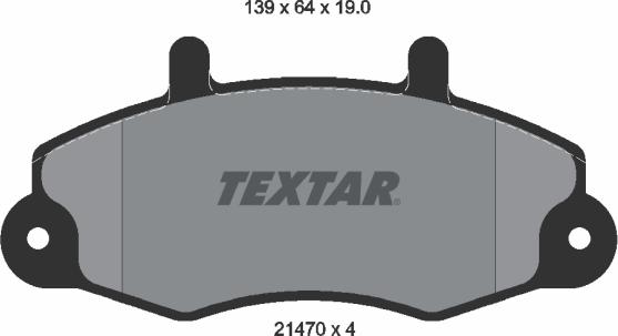 Textar 2147001 - Комплект спирачно феродо, дискови спирачки vvparts.bg