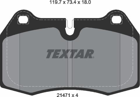 Textar 2147102 - Комплект спирачно феродо, дискови спирачки vvparts.bg