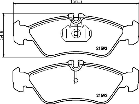 Textar 2159201 - Комплект спирачно феродо, дискови спирачки vvparts.bg