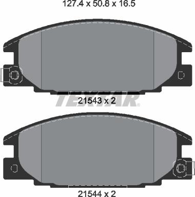 Textar 2154302 - Комплект спирачно феродо, дискови спирачки vvparts.bg