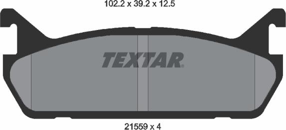 Textar 2155901 - Комплект спирачно феродо, дискови спирачки vvparts.bg