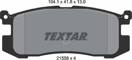 Textar 2155801 - Комплект спирачно феродо, дискови спирачки vvparts.bg