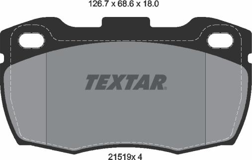 Textar 2151901 - Комплект спирачно феродо, дискови спирачки vvparts.bg