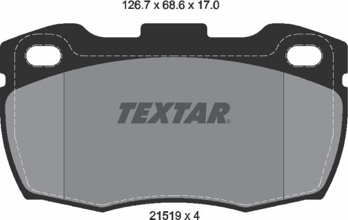 Textar 2151902 - Комплект спирачно феродо, дискови спирачки vvparts.bg