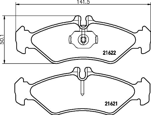 Textar 2162102 - Комплект спирачно феродо, дискови спирачки vvparts.bg