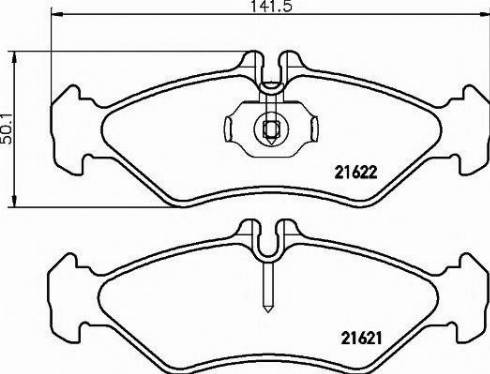 Textar 2162170 - Комплект спирачно феродо, дискови спирачки vvparts.bg