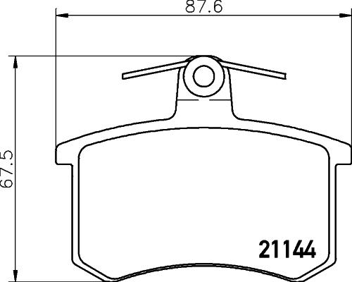 Textar 2114404 - Комплект спирачно феродо, дискови спирачки vvparts.bg