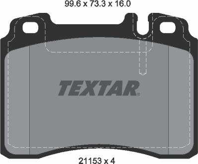 Textar 2115305 - Комплект спирачно феродо, дискови спирачки vvparts.bg