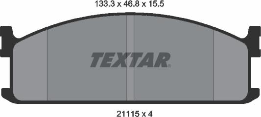 Textar 2111501 - Комплект спирачно феродо, дискови спирачки vvparts.bg