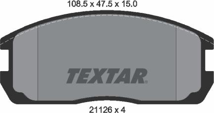 Textar 2112601 - Комплект спирачно феродо, дискови спирачки vvparts.bg