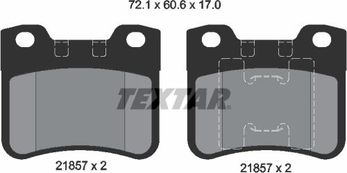 Textar 2185701 - Комплект спирачно феродо, дискови спирачки vvparts.bg