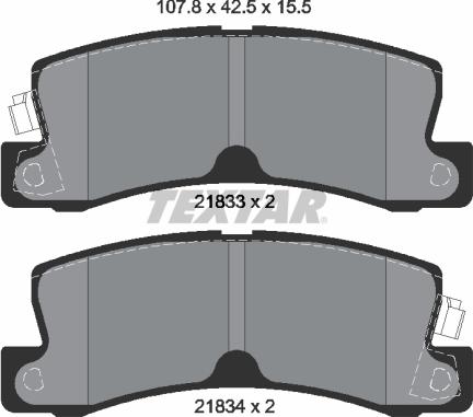 Textar 2183301 - Комплект спирачно феродо, дискови спирачки vvparts.bg