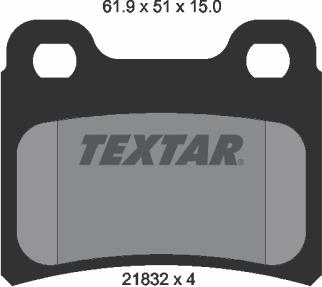 Textar 2183201 - Комплект спирачно феродо, дискови спирачки vvparts.bg