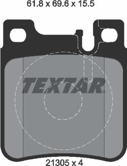 Textar 2130504 - Комплект спирачно феродо, дискови спирачки vvparts.bg
