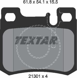 Textar 2130103 - Комплект спирачно феродо, дискови спирачки vvparts.bg