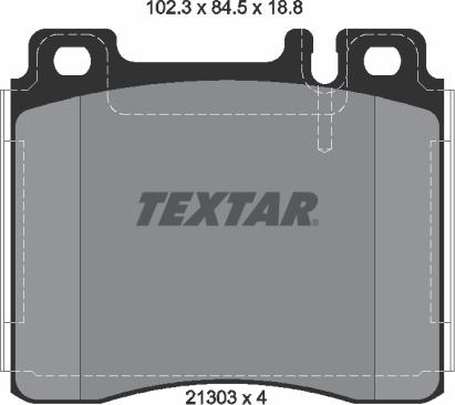 Textar 2130304 - Комплект спирачно феродо, дискови спирачки vvparts.bg