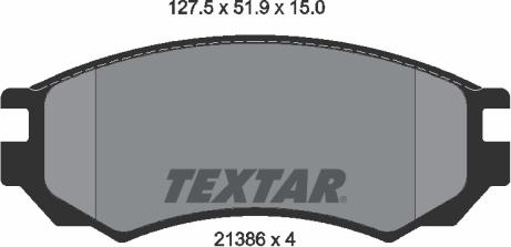 Textar 2138603 - Комплект спирачно феродо, дискови спирачки vvparts.bg