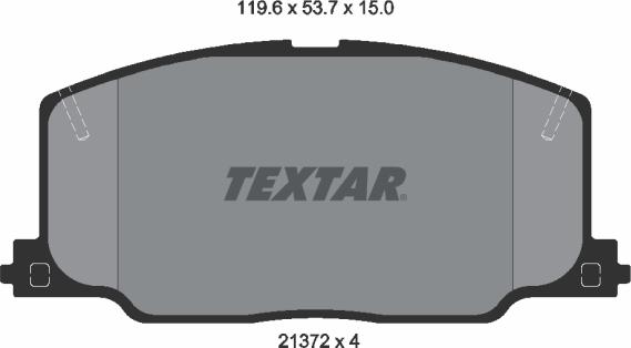 Textar 2137201 - Комплект спирачно феродо, дискови спирачки vvparts.bg