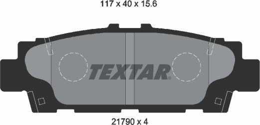 Textar 2179001 - Комплект спирачно феродо, дискови спирачки vvparts.bg