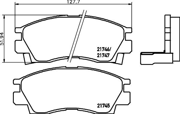 Textar 2174501 - Комплект спирачно феродо, дискови спирачки vvparts.bg