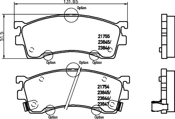 Textar 2384506 - Комплект спирачно феродо, дискови спирачки vvparts.bg