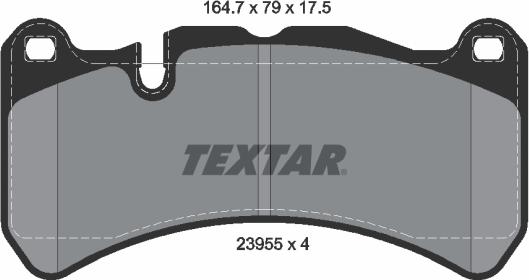 Textar 2395501 - Комплект спирачно феродо, дискови спирачки vvparts.bg