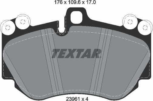 Textar 2396101 - Комплект спирачно феродо, дискови спирачки vvparts.bg