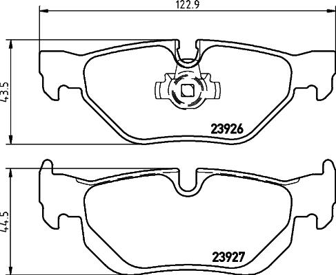 Textar 2392601 - Комплект спирачно феродо, дискови спирачки vvparts.bg