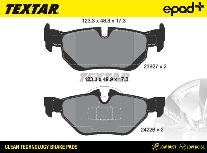 Textar 2392701CP - Комплект спирачно феродо, дискови спирачки vvparts.bg