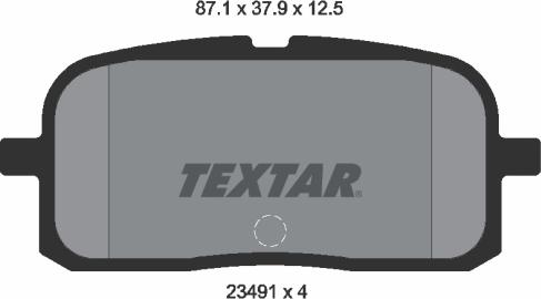 Textar 2349101 - Комплект спирачно феродо, дискови спирачки vvparts.bg