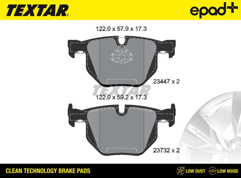 Textar 2344704CP - Комплект спирачно феродо, дискови спирачки vvparts.bg