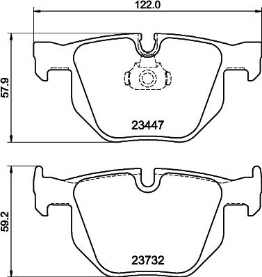 Textar 2344711 - Комплект спирачно феродо, дискови спирачки vvparts.bg