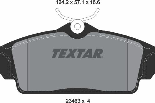 Textar 2346302 - Комплект спирачно феродо, дискови спирачки vvparts.bg