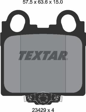 Textar 2342901 - Комплект спирачно феродо, дискови спирачки vvparts.bg