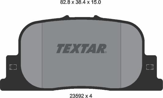 Textar 2359201 - Комплект спирачно феродо, дискови спирачки vvparts.bg