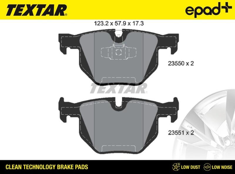 Textar 2355001CP - Комплект спирачно феродо, дискови спирачки vvparts.bg